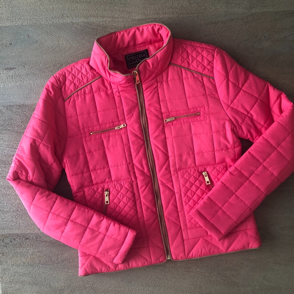 Pink Quilted Jacket -E6